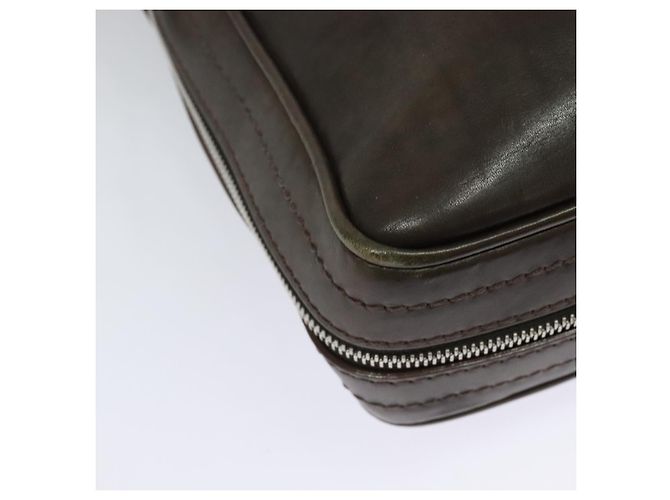 LOUIS VUITTON Pelle Bequia Borsa Documenti Verticale Marrone Scuro LV Auth 129732 - vista 18
