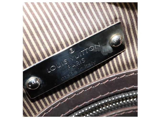 LOUIS VUITTON Pelle Bequia Borsa Documenti Verticale Marrone Scuro LV Auth 129732 - vista 20