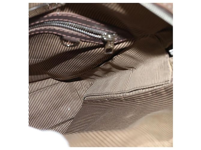 LOUIS VUITTON Pelle Bequia Borsa Documenti Verticale Marrone Scuro LV Auth 129732 - vista 21