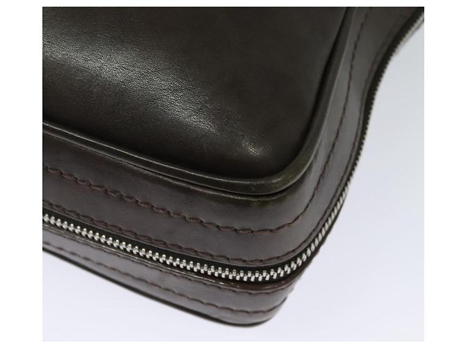 LOUIS VUITTON Pelle Bequia Borsa Documenti Verticale Marrone Scuro LV Auth 129732 - vista 9