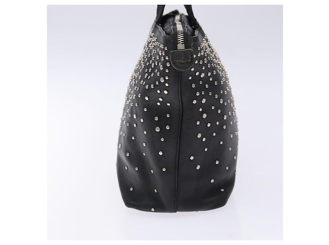 Borsa Tote Gancini in pelle nera e argento di Salvatore Ferragamo Auth bs28720 Nero - vista 5