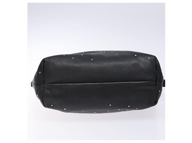 Borsa Tote Gancini in pelle nera e argento di Salvatore Ferragamo Auth bs28720 Nero - vista 9
