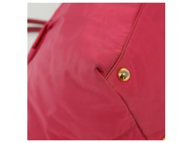 PRADA Borsa a mano in nylon rosa oro Auth 139304 D'oro - vista 10