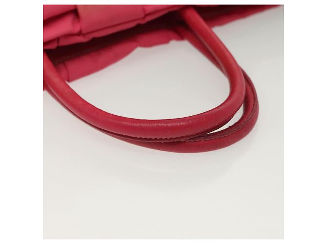 PRADA Borsa a mano in nylon rosa oro Auth 139304 D'oro - vista 7