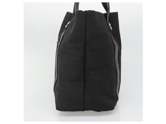 Bulgari Borsa Tote BVLGARI Logo Mania in tela nera e argento autentica bs28748 - vista 4