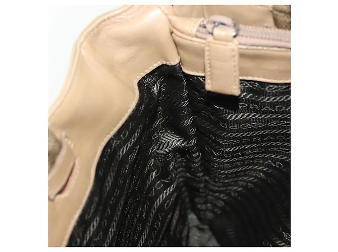 PRADA Tote Tasche Nylon Beige Silber Auth bs28686 - Ansicht 23