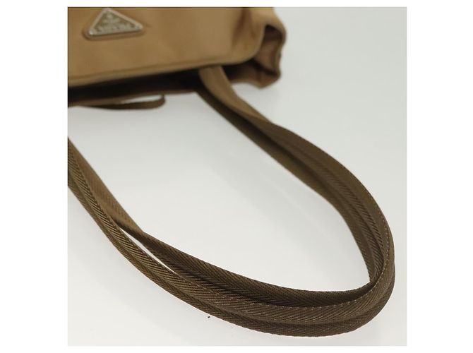 PRADA Tote Tasche Nylon Beige Silber Auth bs28686 - Ansicht 7