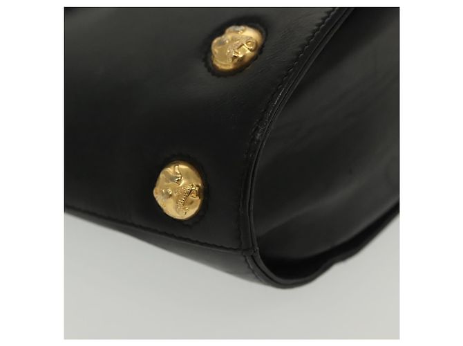 Borsa a mano Salvatore Ferragamo in pelle nera e oro Auth 139277 Nero D'oro - vista 10