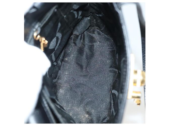 Borsa a mano Salvatore Ferragamo in pelle nera e oro Auth 139277 Nero D'oro - vista 16
