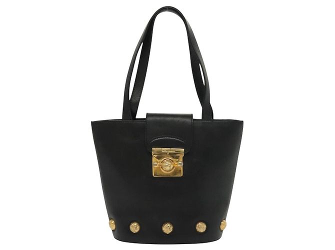 Borsa a mano Salvatore Ferragamo in pelle nera e oro Auth 139277 Nero D'oro - vista 2