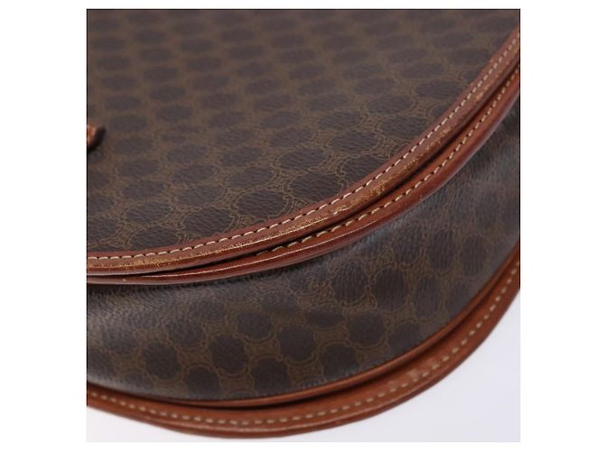 Céline Borsa a spalla in tela Macadam CELINE in pelle PVC marrone oro Auth 138815 D'oro - vista 10