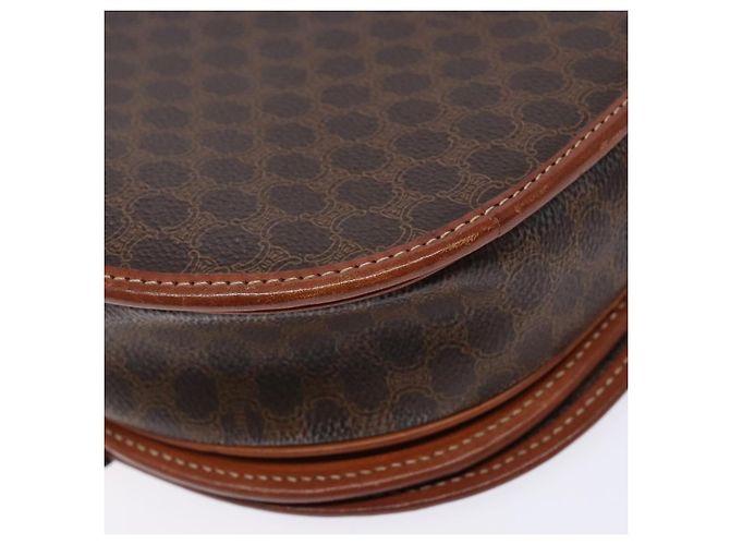Céline Borsa a spalla in tela Macadam CELINE in pelle PVC marrone oro Auth 138815 D'oro - vista 12