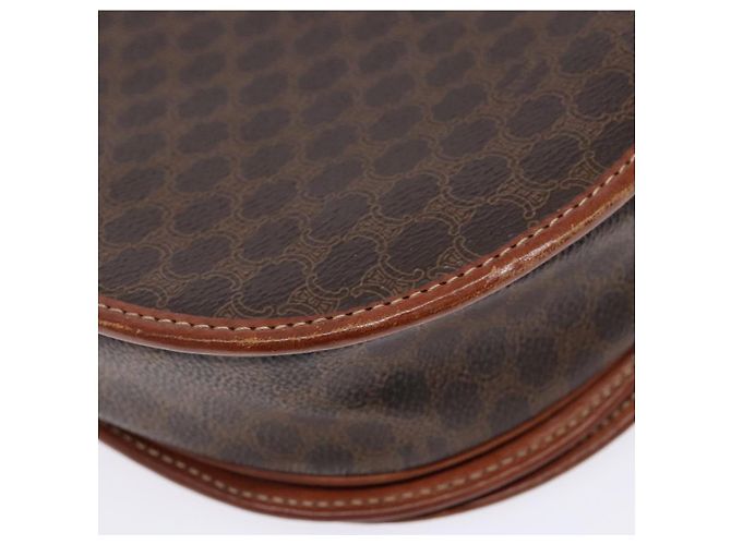 Céline Borsa a spalla in tela Macadam CELINE in pelle PVC marrone oro Auth 138815 D'oro - vista 13