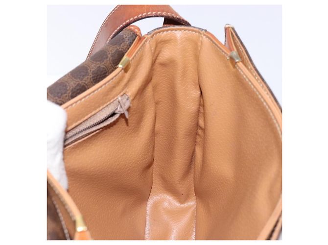 Céline Borsa a spalla in tela Macadam CELINE in pelle PVC marrone oro Auth 138815 D'oro - vista 19