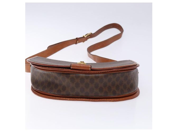 Céline Borsa a spalla in tela Macadam CELINE in pelle PVC marrone oro Auth 138815 D'oro - vista 9