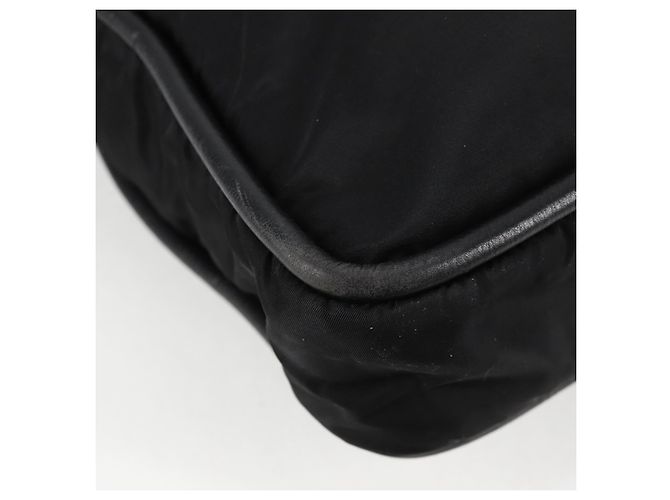 Céline Borsa Tote in Nylon Nero Oro Auth 136206 D'oro - vista 10