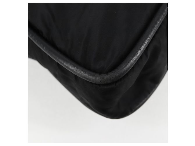 Céline Borsa Tote in Nylon Nero Oro Auth 136206 D'oro - vista 12