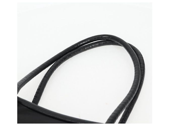 Céline Borsa Tote in Nylon Nero Oro Auth 136206 D'oro - vista 8