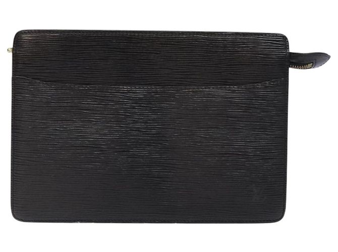 LOUIS VUITTON Epi Pochette Uomo Borsa Clutch Nera M52522 LV Auth 139251 Nero - vista 13