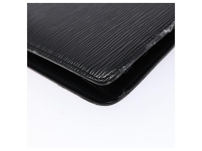 LOUIS VUITTON Epi Pochette Uomo Borsa Clutch Nera M52522 LV Auth 139251 Nero - vista 14