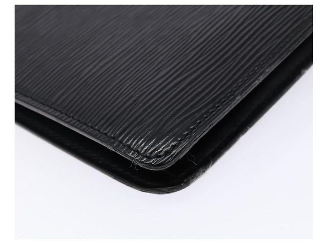 LOUIS VUITTON Epi Pochette Uomo Borsa Clutch Nera M52522 LV Auth 139251 Nero - vista 16
