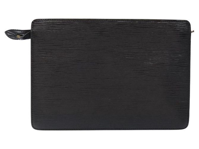 LOUIS VUITTON Epi Pochette Uomo Borsa Clutch Nera M52522 LV Auth 139251 Nero - vista 2