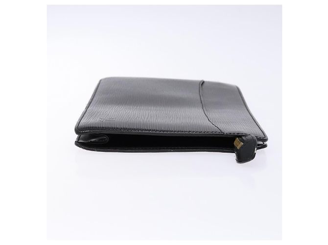LOUIS VUITTON Epi Pochette Uomo Borsa Clutch Nera M52522 LV Auth 139251 Nero - vista 3
