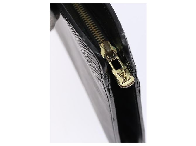 LOUIS VUITTON Epi Pochette Uomo Borsa Clutch Nera M52522 LV Auth 139251 Nero - vista 8