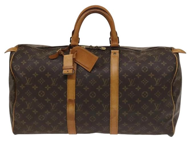 LOUIS VUITTON Borsa Boston Monogram Keepall 50 M41426 LV Auth 137095 Monogramma - vista 13