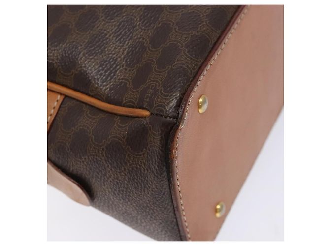 Céline Borsa a mano in tela Macadam CELINE in pelle PVC marrone oro Auth ki5970 D'oro - vista 11