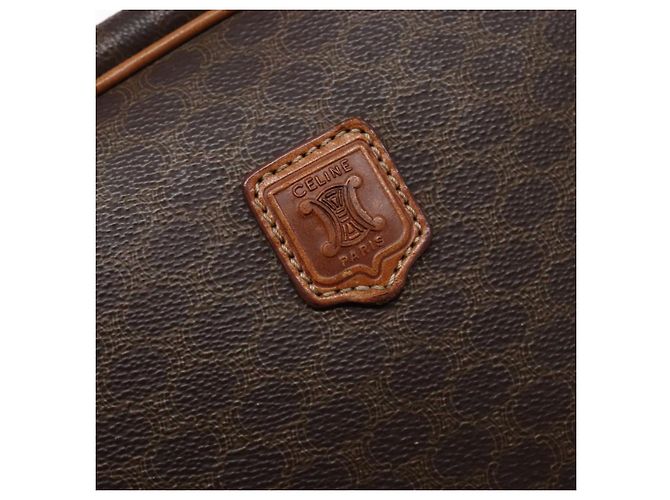 Céline Borsa a mano in tela Macadam CELINE in pelle PVC marrone oro Auth ki5970 D'oro - vista 14