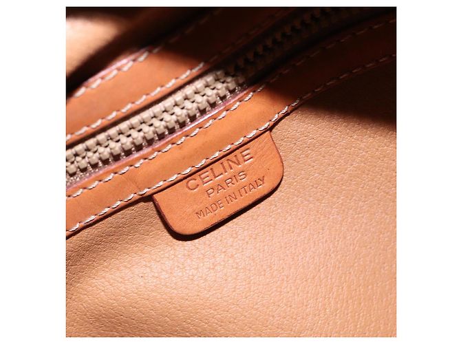 Céline Borsa a mano in tela Macadam CELINE in pelle PVC marrone oro Auth ki5970 D'oro - vista 16