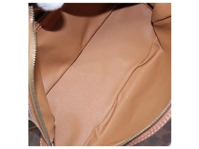 Céline Borsa a mano in tela Macadam CELINE in pelle PVC marrone oro Auth ki5970 D'oro - vista 17
