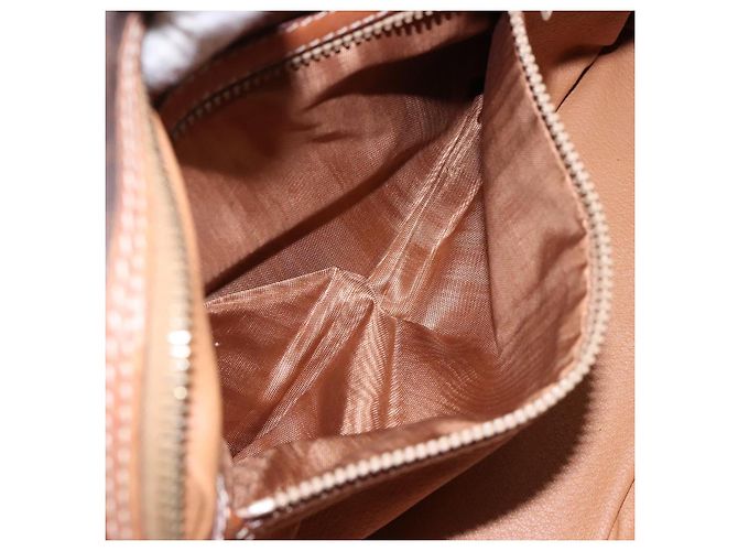 Céline Borsa a mano in tela Macadam CELINE in pelle PVC marrone oro Auth ki5970 D'oro - vista 20