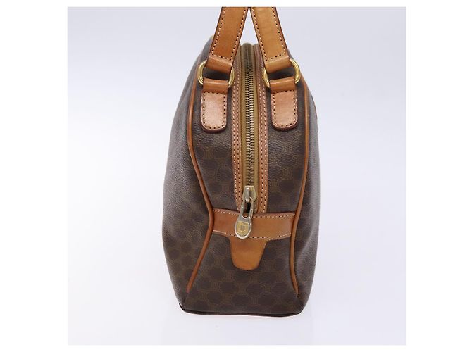 Céline Borsa a mano in tela Macadam CELINE in pelle PVC marrone oro Auth ki5970 D'oro - vista 4