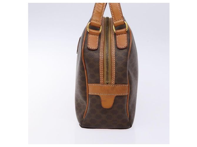 Céline Borsa a mano in tela Macadam CELINE in pelle PVC marrone oro Auth ki5970 D'oro - vista 5