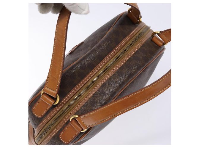 Céline Borsa a mano in tela Macadam CELINE in pelle PVC marrone oro Auth ki5970 D'oro - vista 6
