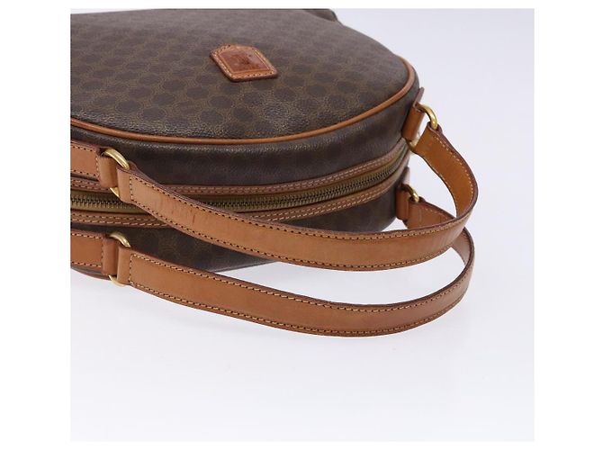 Céline Borsa a mano in tela Macadam CELINE in pelle PVC marrone oro Auth ki5970 D'oro - vista 7