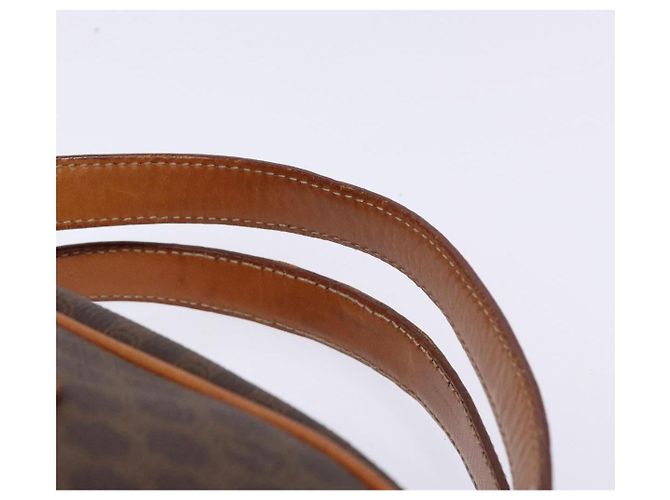 Céline Borsa a mano in tela Macadam CELINE in pelle PVC marrone oro Auth ki5970 D'oro - vista 8