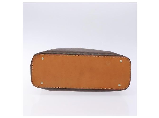 Céline Borsa a mano in tela Macadam CELINE in pelle PVC marrone oro Auth ki5970 D'oro - vista 9