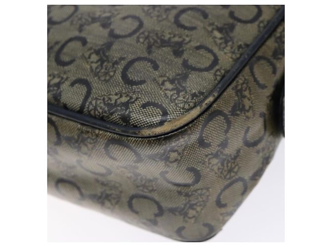 Céline Borsa a Spalla Celine C Sulky PVC Blu Navy Oro Auth 138826 D'oro - vista 10