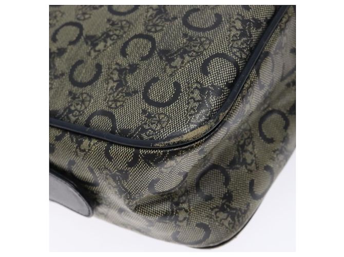 Céline Borsa a Spalla Celine C Sulky PVC Blu Navy Oro Auth 138826 D'oro - vista 11