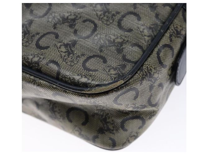 Céline Borsa a Spalla Celine C Sulky PVC Blu Navy Oro Auth 138826 D'oro - vista 12