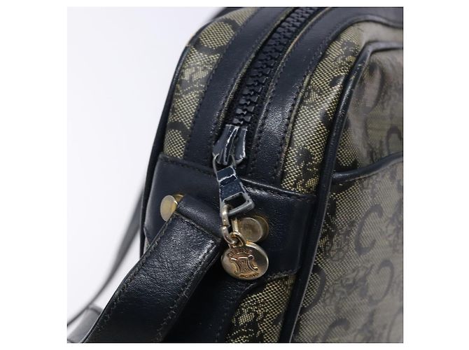 Céline Borsa a Spalla Celine C Sulky PVC Blu Navy Oro Auth 138826 D'oro - vista 16