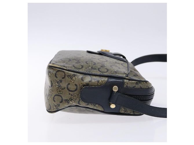Céline Borsa a Spalla Celine C Sulky PVC Blu Navy Oro Auth 138826 D'oro - vista 4
