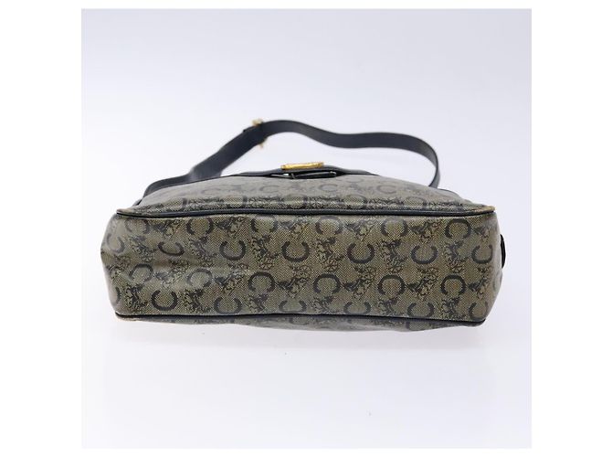 Céline Borsa a Spalla Celine C Sulky PVC Blu Navy Oro Auth 138826 D'oro - vista 9