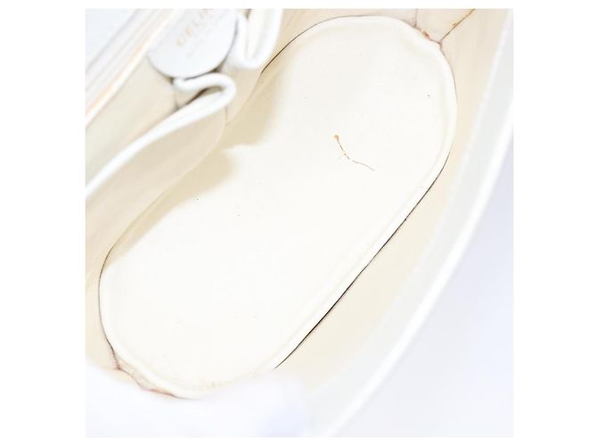 Céline Borsa a Spalla CELINE in Pelle Oro Bianco Auth 138388 D'oro - vista 18