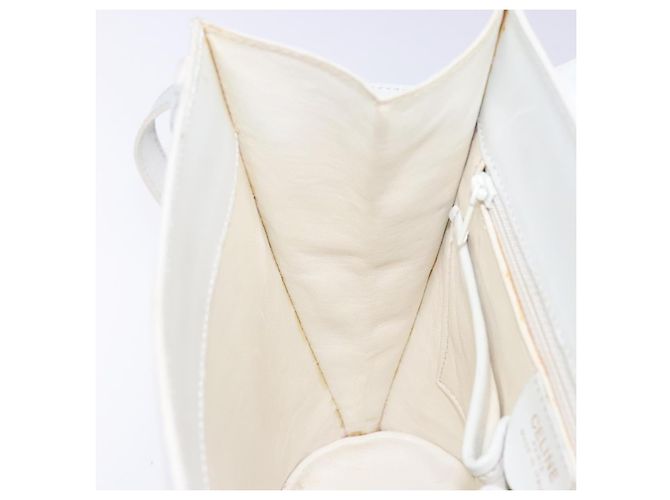 Céline Borsa a Spalla CELINE in Pelle Oro Bianco Auth 138388 D'oro - vista 20