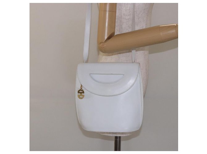 Céline Borsa a Spalla CELINE in Pelle Oro Bianco Auth 138388 D'oro - vista 23