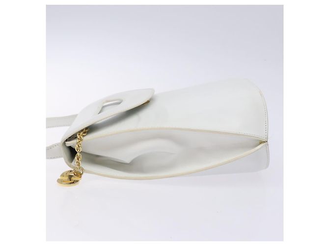 Céline Borsa a Spalla CELINE in Pelle Oro Bianco Auth 138388 D'oro - vista 5